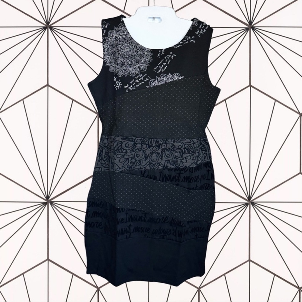 NWT DESIGUAL
NATALIE WOMEN’S DRESS 19WWVK96-2000 Elegant Black Sleeveless Dress - Picture 4 of 6